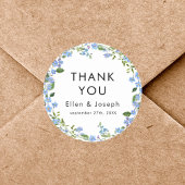 シンプルミニマルフローラカスタムサンキュー結婚ズ ラウンドシール