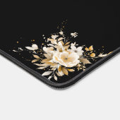 シンプルミニマルフローラ水の色のパターン名 デスクマット (コーナー)