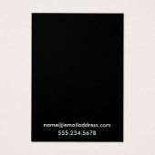 シンプルミニマルブラックイヤリングホルダー表示カード (裏面)