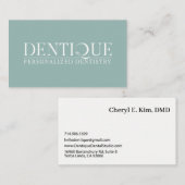 シンプルミニマルブルーグリーンロゴプロフェッショナル 名刺 (正面/裏面)