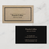 シンプルミニマルプロフェッショナルクエレガントラフト 名刺 (正面/裏面)