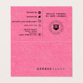 シンプルミニマルプロフェッショナルフォルダーカスタム 名刺 (外部フラット)