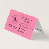 シンプルミニマルプロフェッショナルフォルダーカスタム 名刺 (裏面)