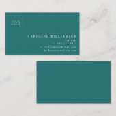 シンプルミニマルプロフェッショナルモダンロゴエメラルド 名刺 (正面/裏面)