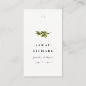 シンプルミニマルホワイトパイン支店価格ラベル名 名刺 (正面)