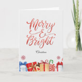 シンプルミニマルメリークリスマス カード (正面)