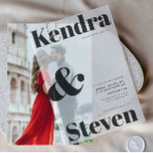 シンプルミニマルモダンはっきりした名結婚の ベラム紙招待状