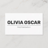 シンプルミニマルモダンはっきりした文字白黒 名刺 (正面)