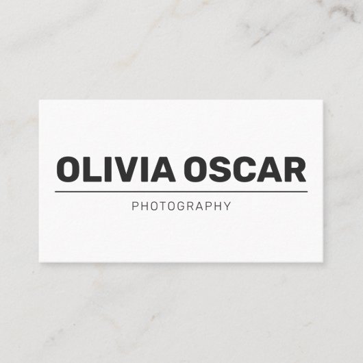 シンプルミニマルモダンはっきりした文字白黒 名刺 (正面)