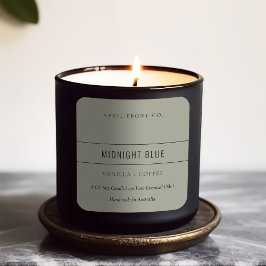 シンプルミニマルモダンエレガントダスクなグレーグリーン スクエアシール