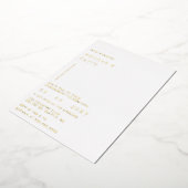 シンプルミニマルモダンエレガント婚約ホイルInvi 箔招待状 (回転した状態)