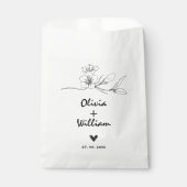 シンプルミニマルモダンエレガント結婚花 フェイバーバッグ (正面)