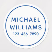 シンプルミニマルモダンカスタムパーソナライズされた名 ラベル (デザイン1)