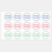 シンプルミニマルモダンカスタムパーソナライズされた名 ラベル (シート)