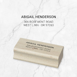 シンプルミニマルモダンタイポグラフィ10 |木製 ラバースタンプ