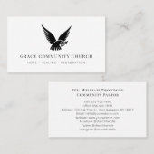 シンプルミニマルモダンダヴ白黒教会 名刺 (正面/裏面)
