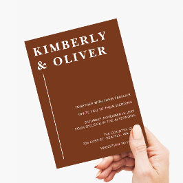 シンプルミニマルモダンテラ結婚コタ 招待状