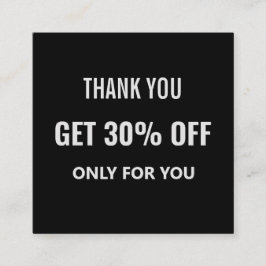 シンプルミニマルモダントレンディーブラック&ホワイト 割引カード