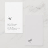 シンプルミニマルモダントレンディーモノグラム 名刺 (正面/裏面)