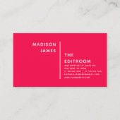 シンプルミニマルモダンピンクホワイト名刺 名刺 (正面)