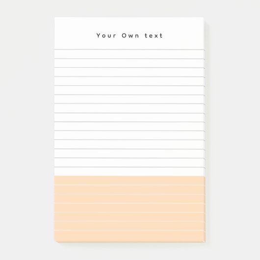 シンプルミニマルモダンピーチ裏打ち ポストイット (正面)