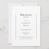 シンプルミニマルモダンブライダルシャワー 招待状 (裏面)