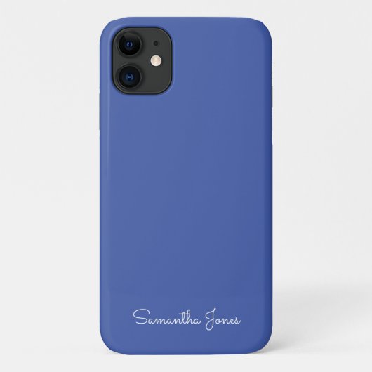 シンプルミニマルモダンブライトブルー Case-Mate iPhoneケース (裏面)