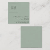 シンプルミニマルモダンプロフェッショナルロゴ スクエア名刺 (正面/裏面)