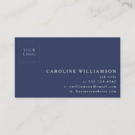 シンプルミニマルモダンプロフェッショナルロゴNavy Blue 名刺