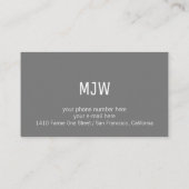 シンプルミニマルモダンプロフェッショナル情報 名刺 (裏面)