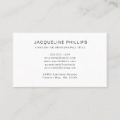 シンプルミニマルモダンプロフェッショナル 名刺 (裏面)