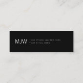 シンプルミニマルモダンプロフェッショナルBLK. スキニー名刺 (裏面)