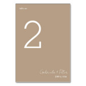 シンプルミニマルモダンベイ結婚ジ テーブルナンバー (正面)