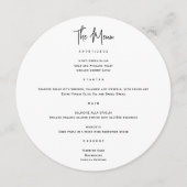 シンプルミニマルモダンメニュークラシックスクリプトブラック メニュー (正面)