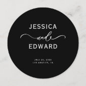 シンプルミニマルモダンメニュークラシックスクリプトブラック メニュー (裏面)