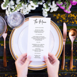 シンプルミニマルモダンメニュークラシックスクリプトブラック メニュー