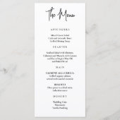 シンプルミニマルモダンメニュークラシックスクリプトブラック メニュー (正面)