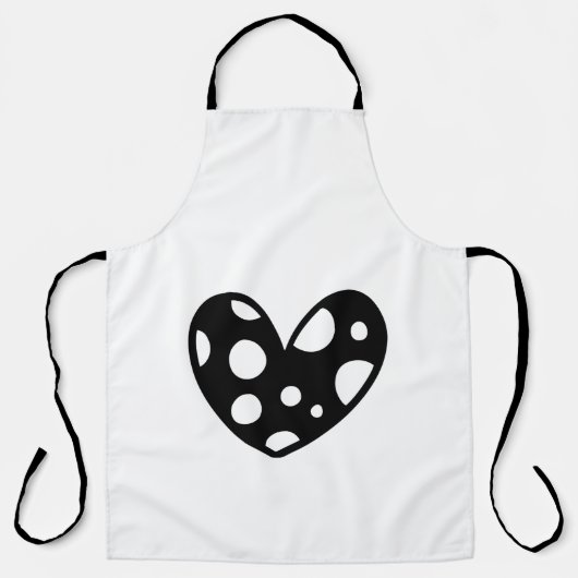 シンプルミニマルモダンモノグラムエレガントスタイルシック エプロン (正面)