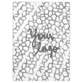 シンプルミニマルモダンモノグラムエレガントスタイルシック クリップボード (裏面)