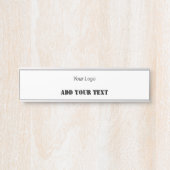 シンプルミニマルモダンモノグラムエレガントスタイルシック サインプレート (正面)