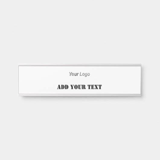 シンプルミニマルモダンモノグラムエレガントスタイルシック サインプレート (正面)