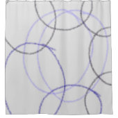 シンプルミニマルモダンモノグラムエレガントスタイルシック シャワーカーテン (正面)