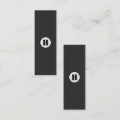 シンプルミニマルモダンモノグラムエレガントスタイルシック スキニー名刺 (正面/裏面)