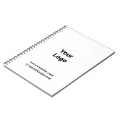 シンプルミニマルモダンモノグラムエレガントスタイルシック ノートブック (左側)