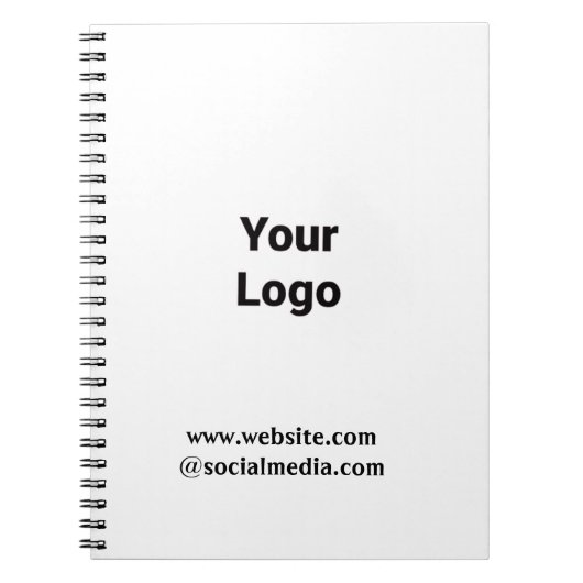 シンプルミニマルモダンモノグラムエレガントスタイルシック ノートブック (正面)