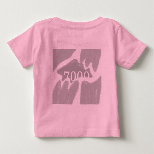 シンプルミニマルモダンモノグラムエレガントスタイルシック ベビーTシャツ (裏面)