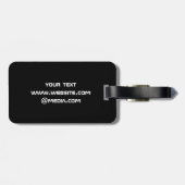 シンプルミニマルモダンモノグラムエレガントスタイルシック ラゲッジタグ (裏面横)