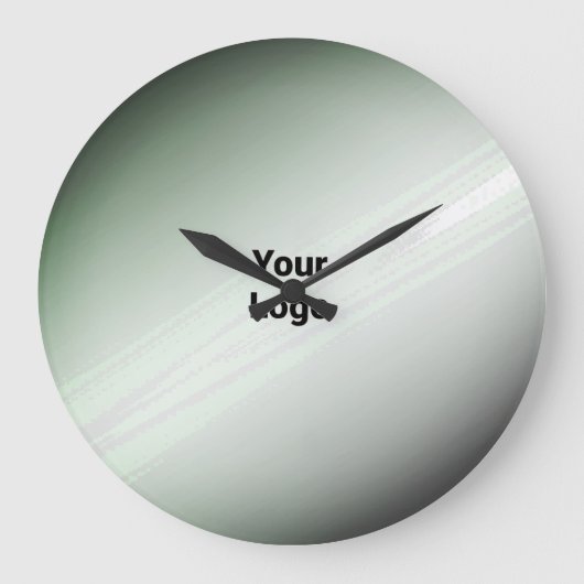 シンプルミニマルモダンモノグラムエレガントスタイルシック ラージ壁時計 (正面)