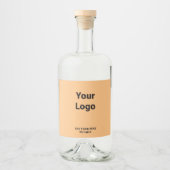 シンプルミニマルモダンモノグラムエレガントスタイルシック リキュールボトルラベル (正面)