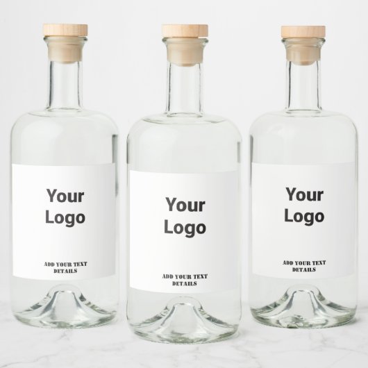 シンプルミニマルモダンモノグラムエレガントスタイルシック リキュールボトルラベル (ボトル)